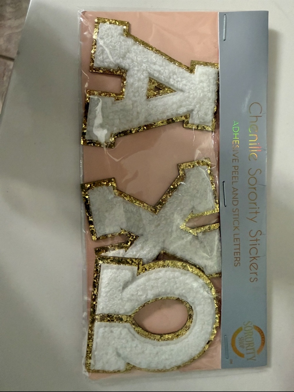 Alpha Chi Omega AXO Sorority peel and stick letters